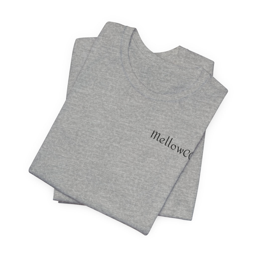 Minimalist 'MellowCO' Logo Tee — White Short Sleeve T-Shirt