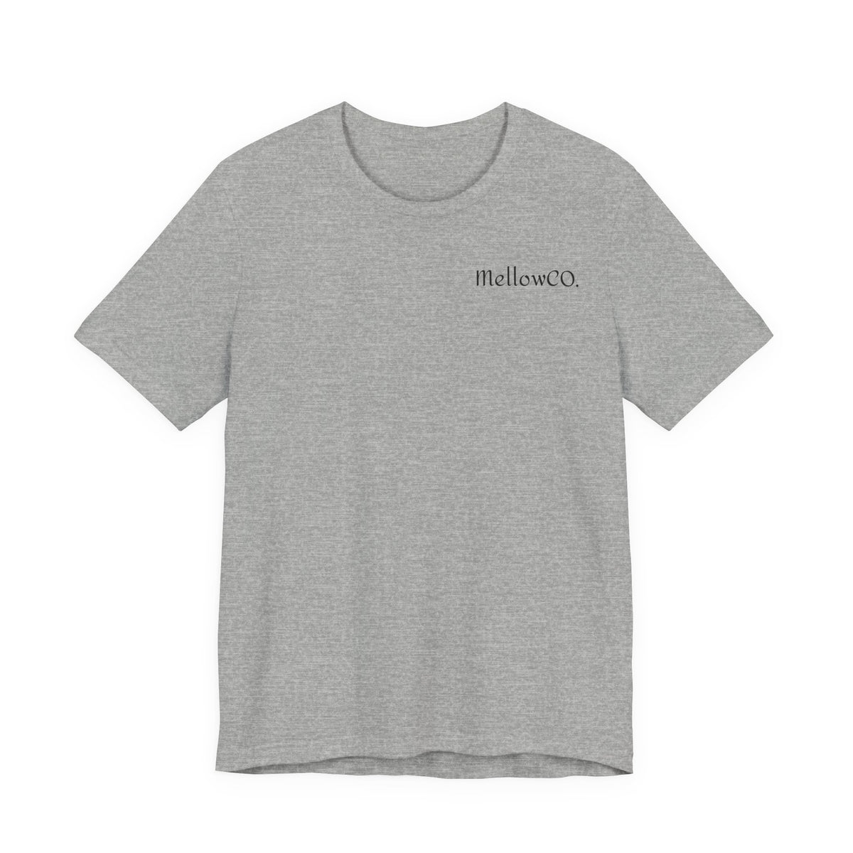Minimalist 'MellowCO' Logo Tee — White Short Sleeve T-Shirt