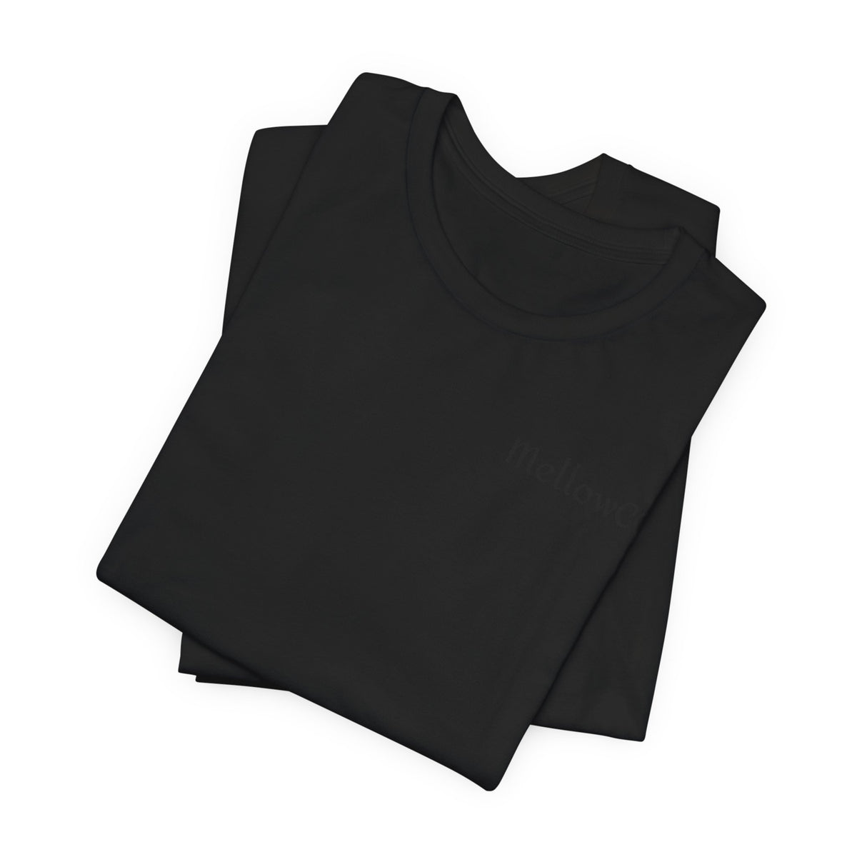 Minimalist 'MellowCO' Logo Tee — White Short Sleeve T-Shirt