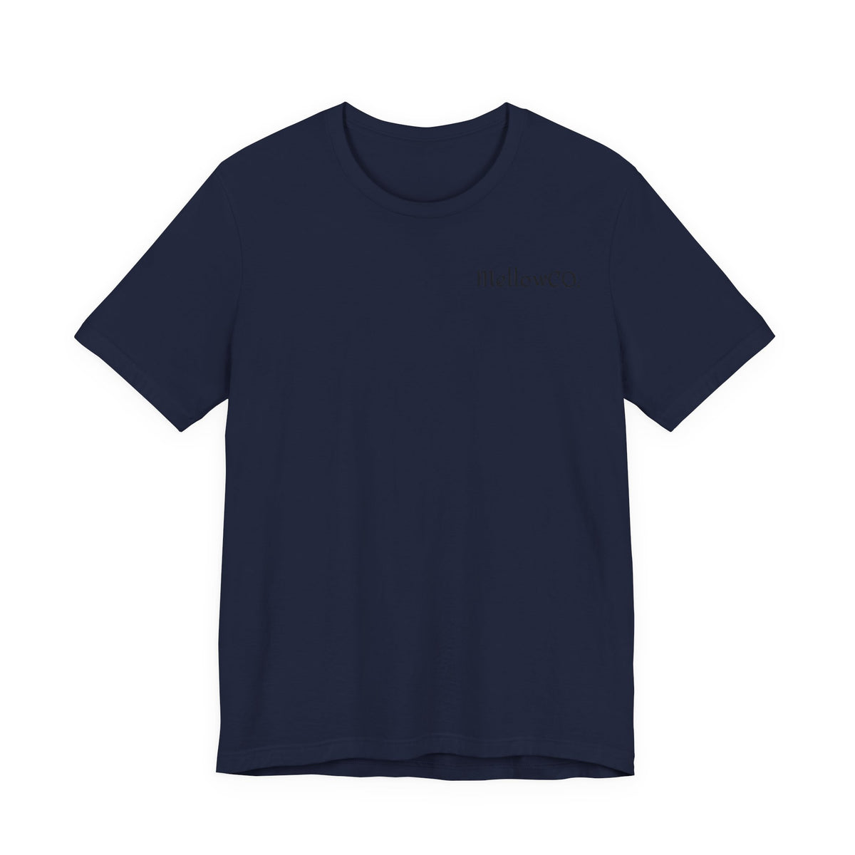 Minimalist 'MellowCO' Logo Tee — White Short Sleeve T-Shirt
