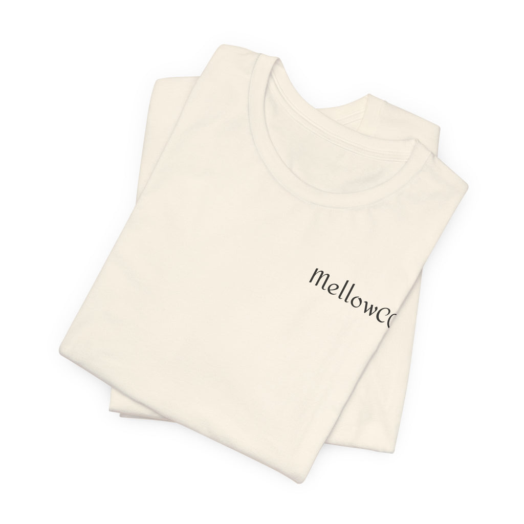 Minimalist 'MellowCO' Logo Tee — White Short Sleeve T-Shirt