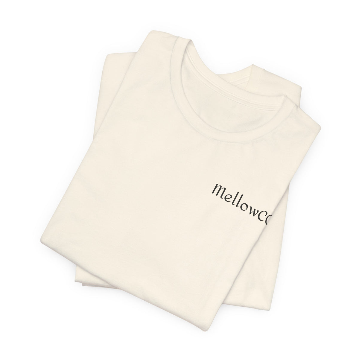 Minimalist 'MellowCO' Logo Tee — White Short Sleeve T-Shirt