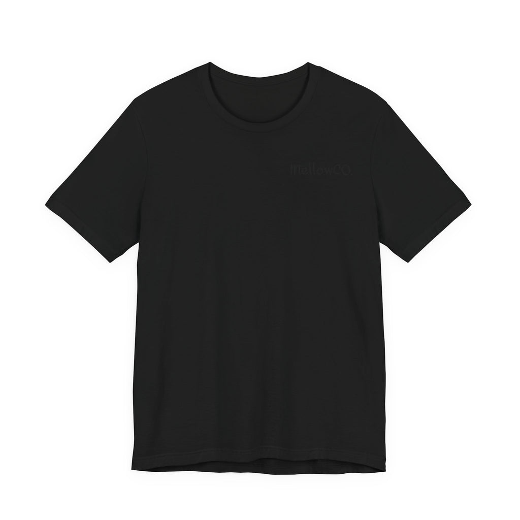 Minimalist 'MellowCO' Logo Tee — White Short Sleeve T-Shirt