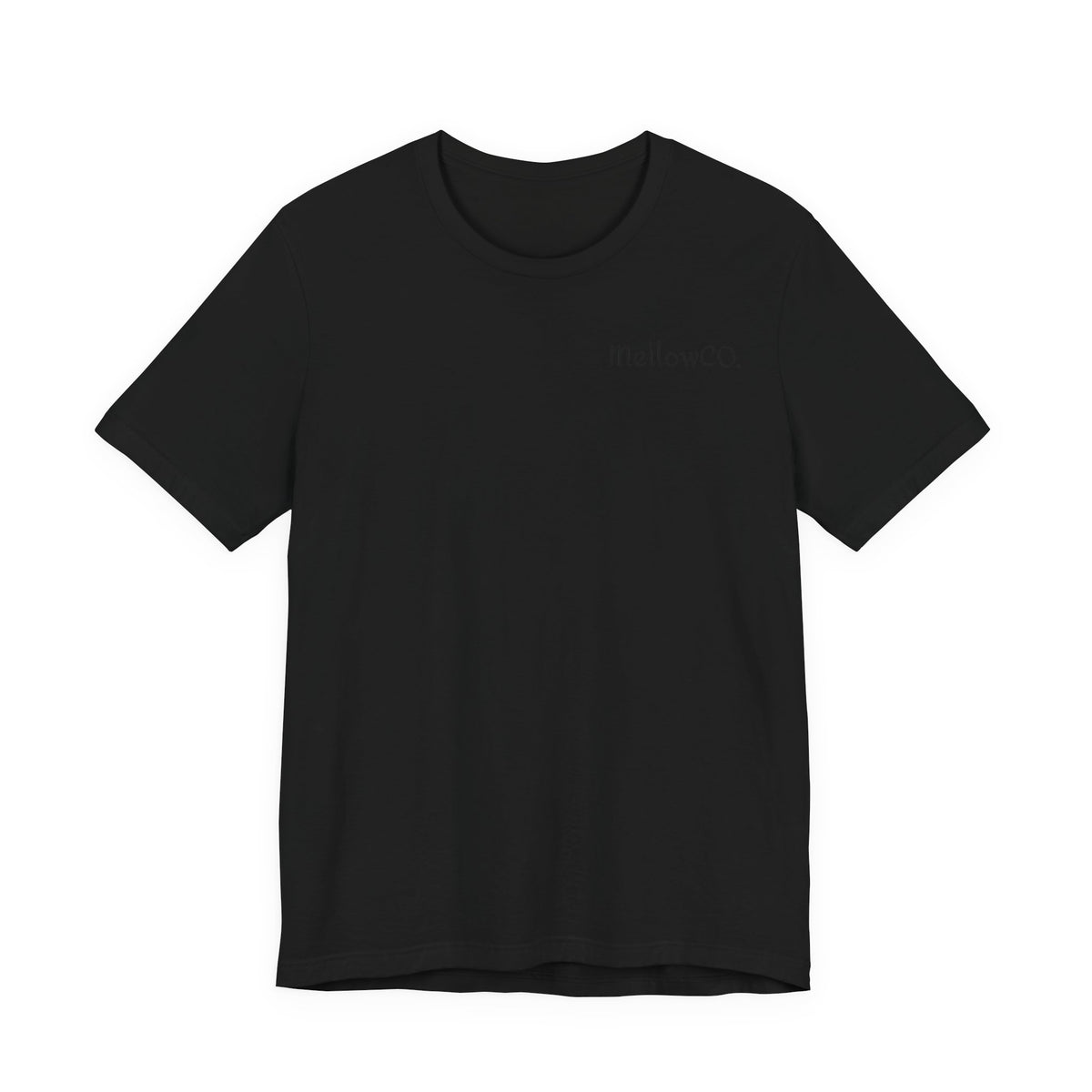 Minimalist 'MellowCO' Logo Tee — White Short Sleeve T-Shirt