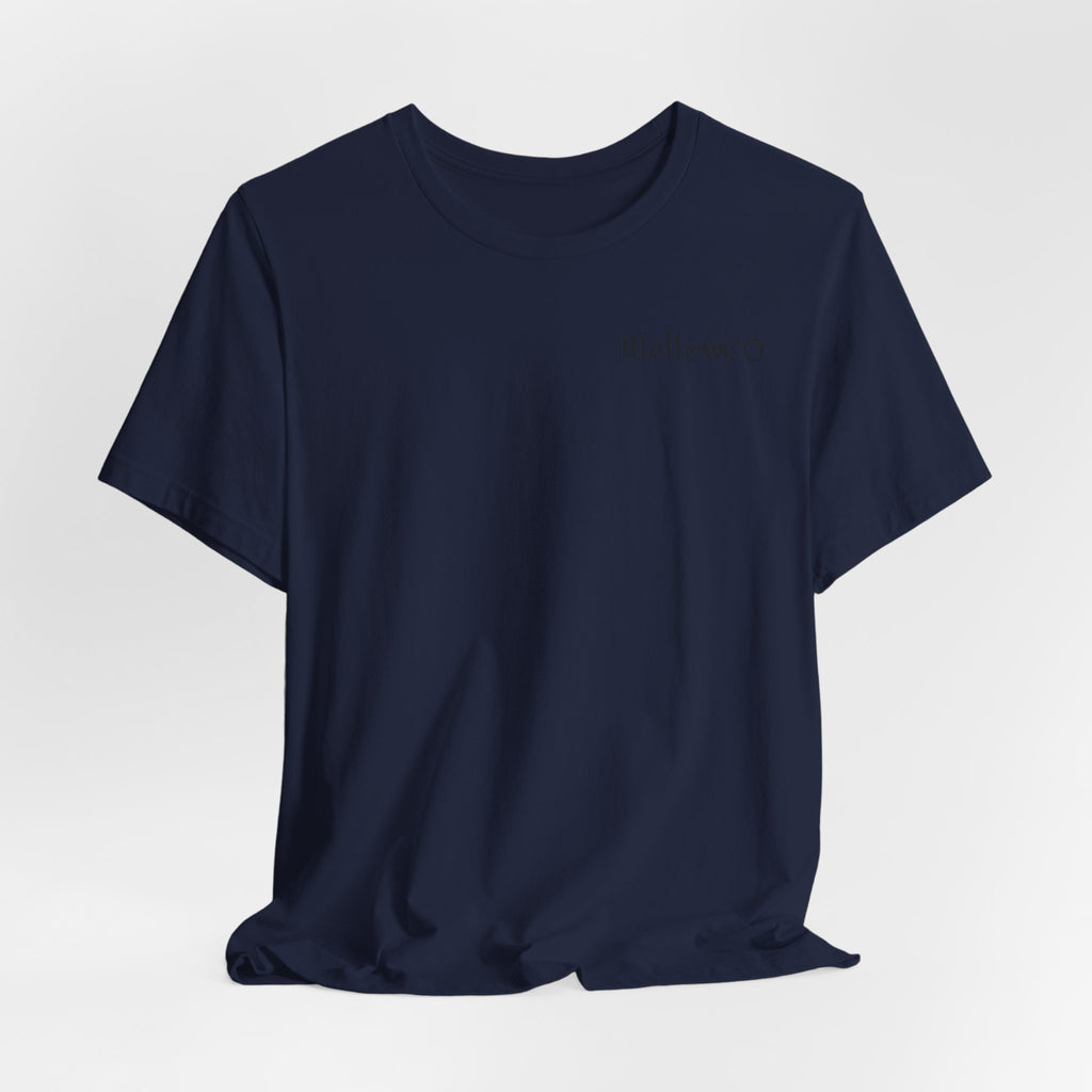 Minimalist 'MellowCO' Logo Tee — White Short Sleeve T-Shirt