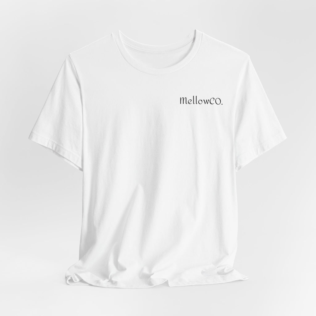 Minimalist 'MellowCO' Logo Tee — White Short Sleeve T-Shirt