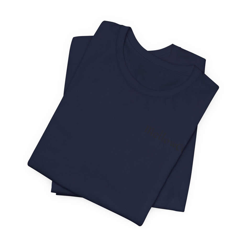 Minimalist 'MellowCO' Logo Tee — White Short Sleeve T-Shirt