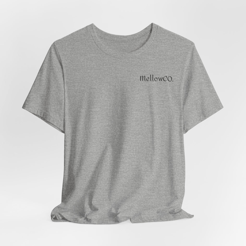 Minimalist 'MellowCO' Logo Tee — White Short Sleeve T-Shirt