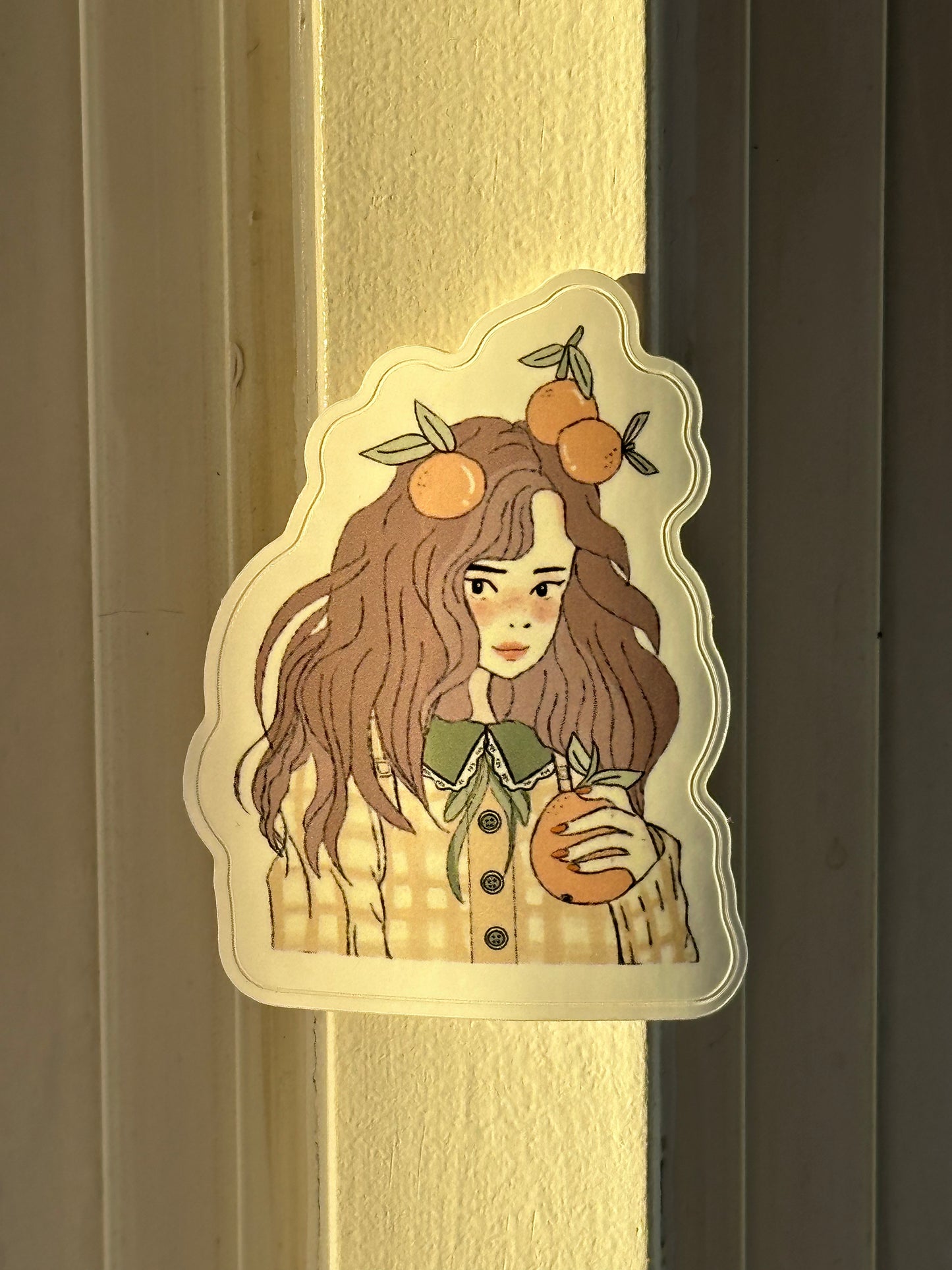 Golden in Her Hands Die Cut Sticker